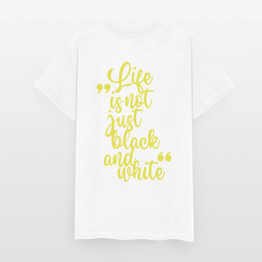 LiNBW. Crew T-Shirt Yellow Edition Life is not just black and white - Weiß