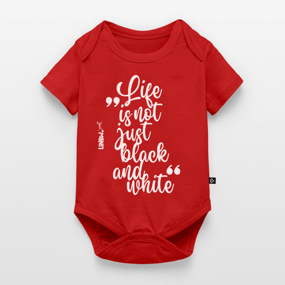 Life is not just black and white Kurzarm-Body White Edition - Rot