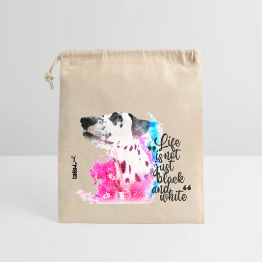Boa´s Baumwollbeutel Life is not just black and white Edition Black - Natur
