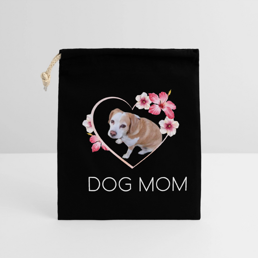 Luna´s Baumwollbeutel DOG MOM - Schwarz