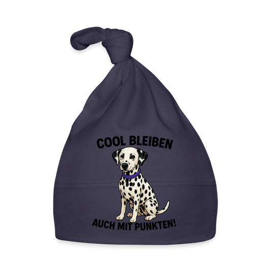 Davina´s Baby Mütze Cool bleiben auch mit Punkten - Navy