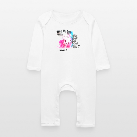 Boa´s Strampler Splash Life is not just black and white Edition Black - Weiß