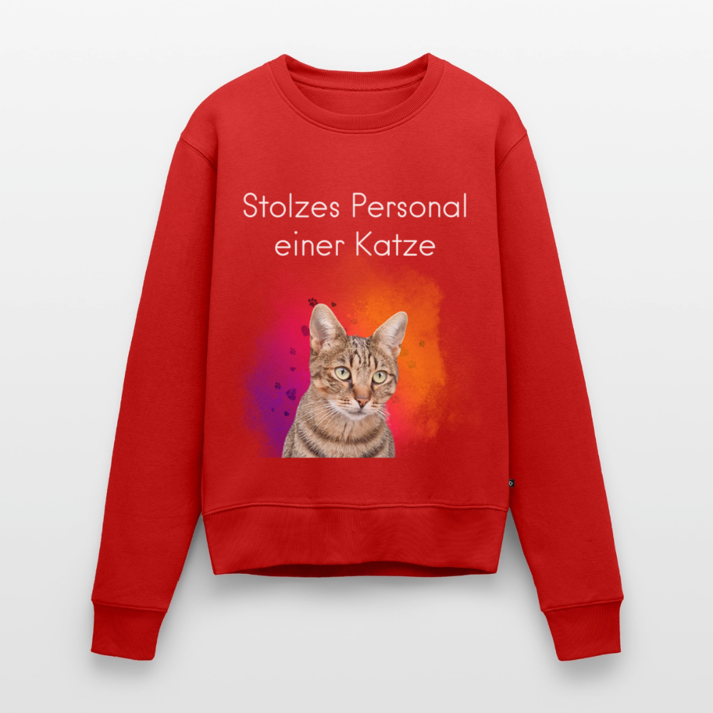 Pedro's Pullover Stolzes Personal einer Katze White Edition - Rot
