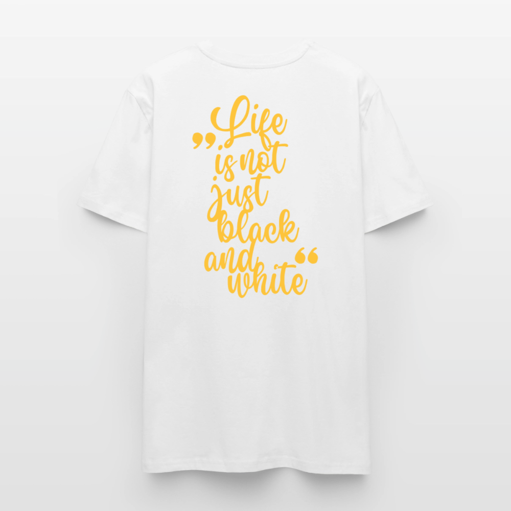 LiNBW. Unisex T-Shirt Premium Crew Yellow Edition Life is not just black and white - LiNBW.