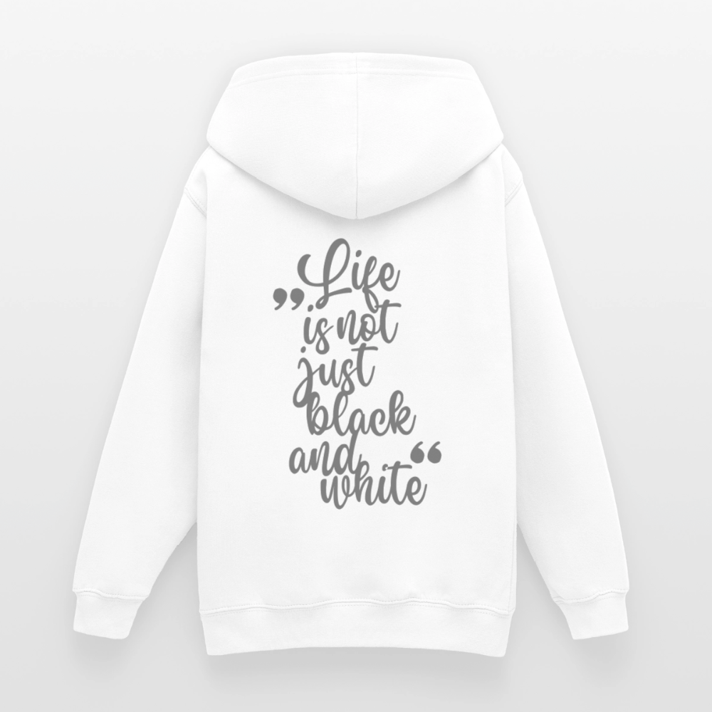 LiNBW. Crew Hoodie Life is not just black and white Edition Grey - LiNBW.