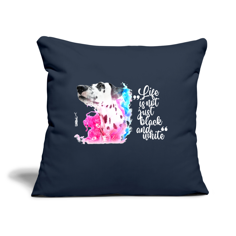 Boa´s Kissen Splash Life is not just black and white Edition White - Navy