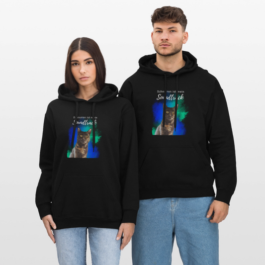 Nala's Hoodie Schnurren ist mein Soundtrack White Edition - Schwarz