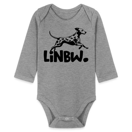 LiNBW. Langarm-Body Black Edition - Grau meliert