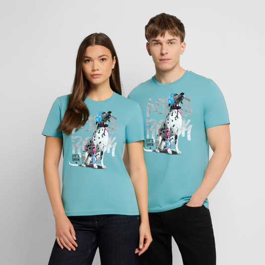 Boa's Unisex T-Shirt Premium Let's Rock - Pastelltürkis