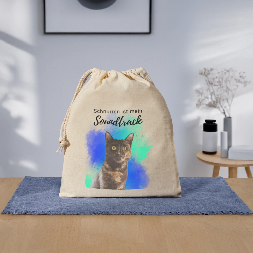 Nala´s Baumwollbeutel Schnurren ist mein Soundtrack Black Edition - Natur