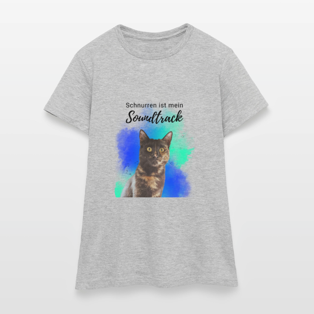 Nala's T-Shirt Schnurren ist mein Soundtrack Black Edition - Grau meliert