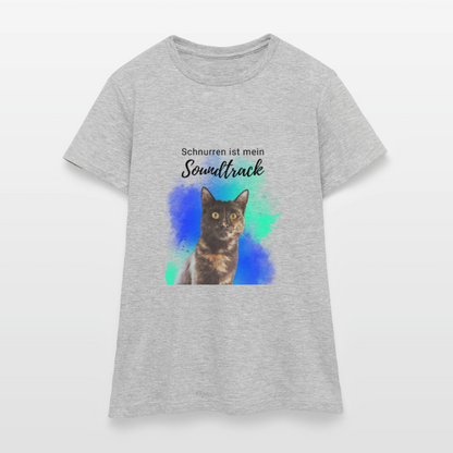 Nala's T-Shirt Schnurren ist mein Soundtrack Black Edition - Grau meliert