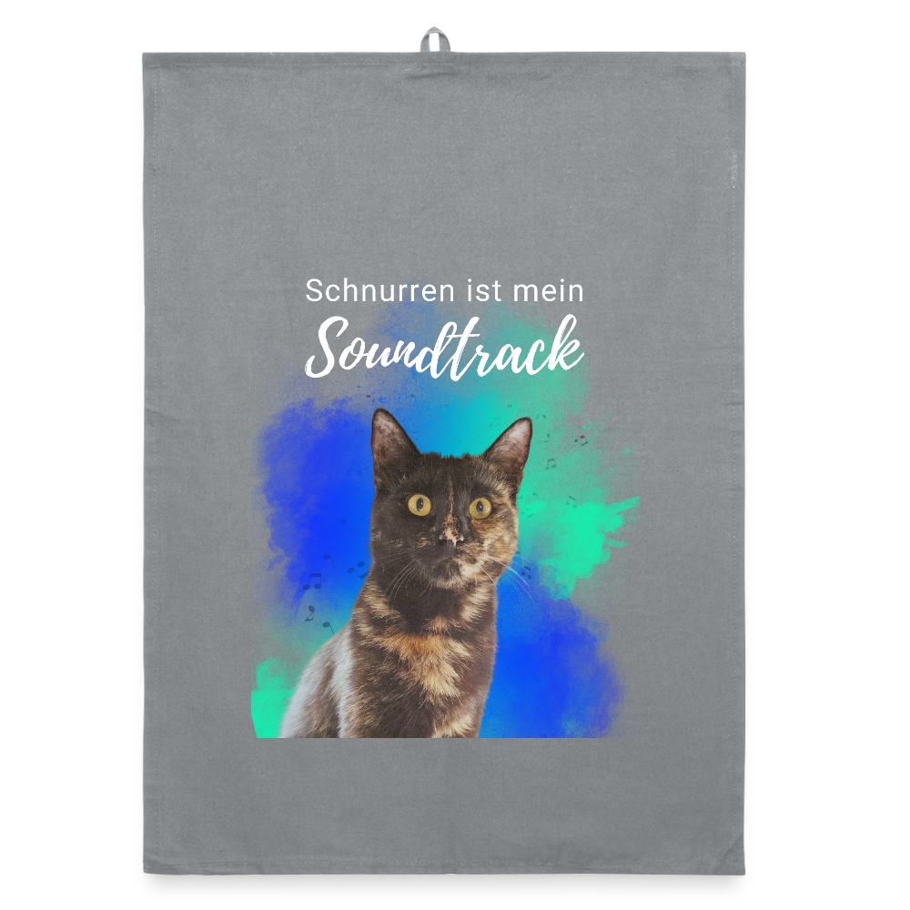 Nala´s Geschirrtuch Schnurren ist mein Soundtrack White Edition - LiNBW.