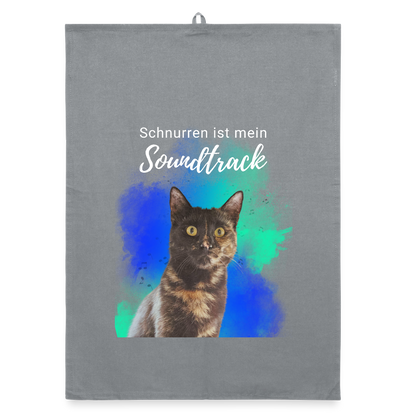 Nala´s Geschirrtuch Schnurren ist mein Soundtrack White Edition - LiNBW.
