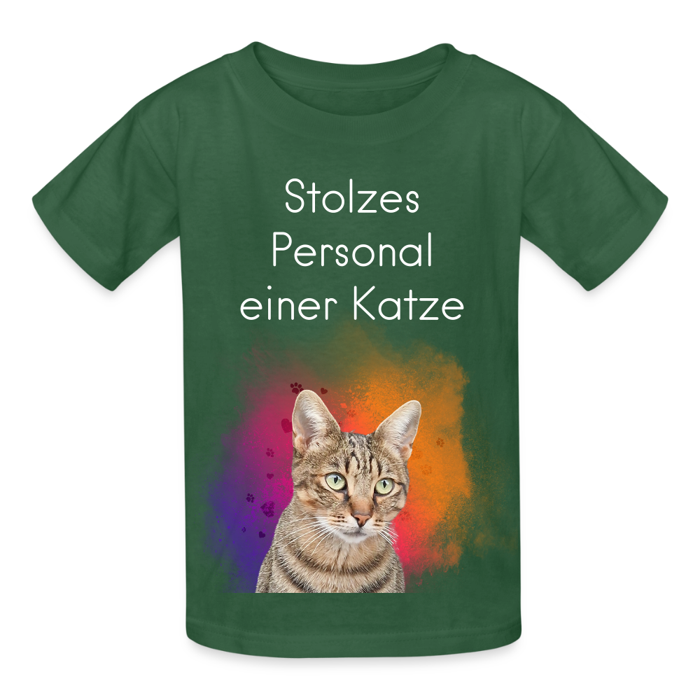 Pedro's T-Shirt Stolzes Personal einer Katze White Edition - LiNBW.
