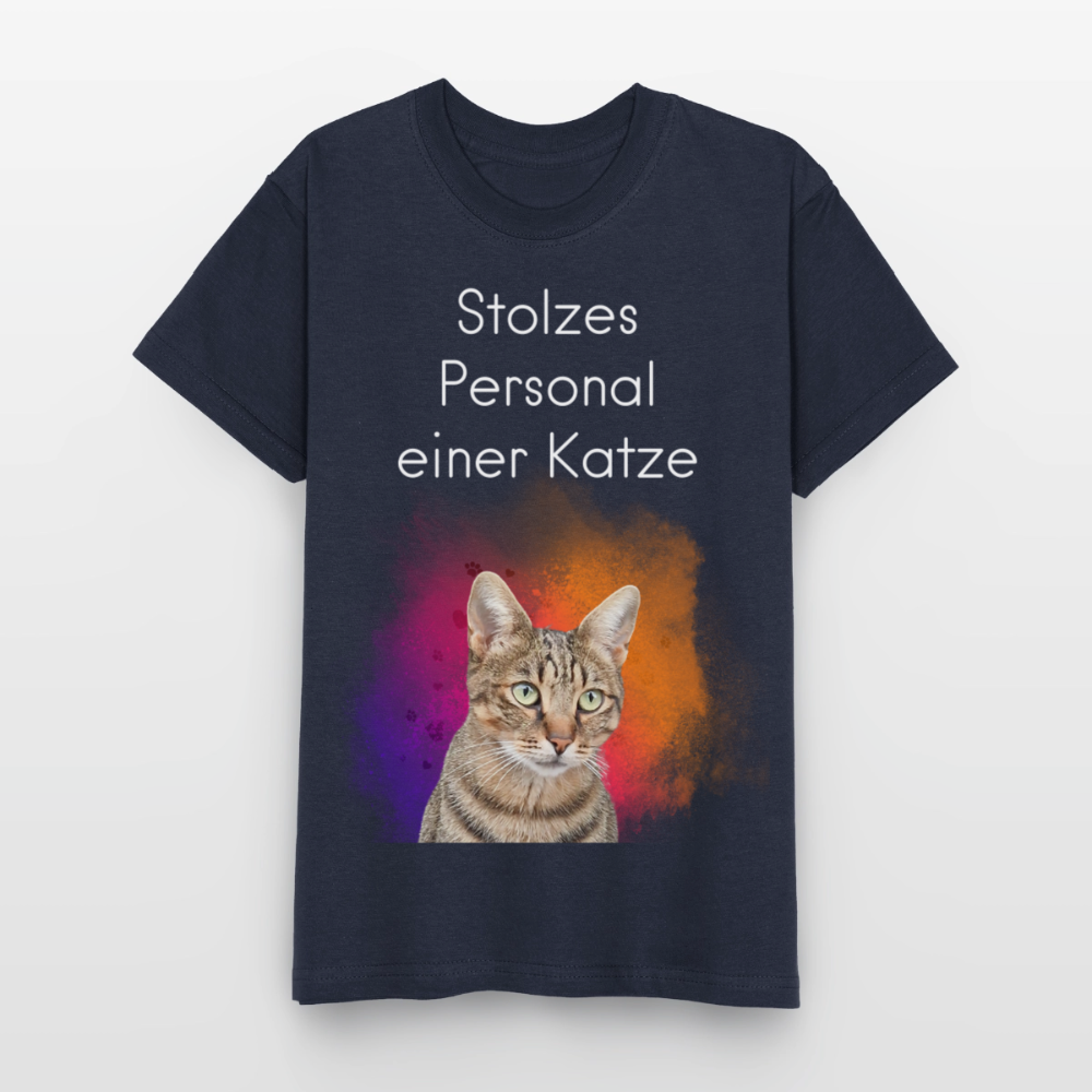Pedro's T-Shirt Stolzes Personal einer Katze White Edition - LiNBW.