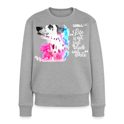 Boa's Pullover Splash Life is not just black and white Edition White - Grau meliert