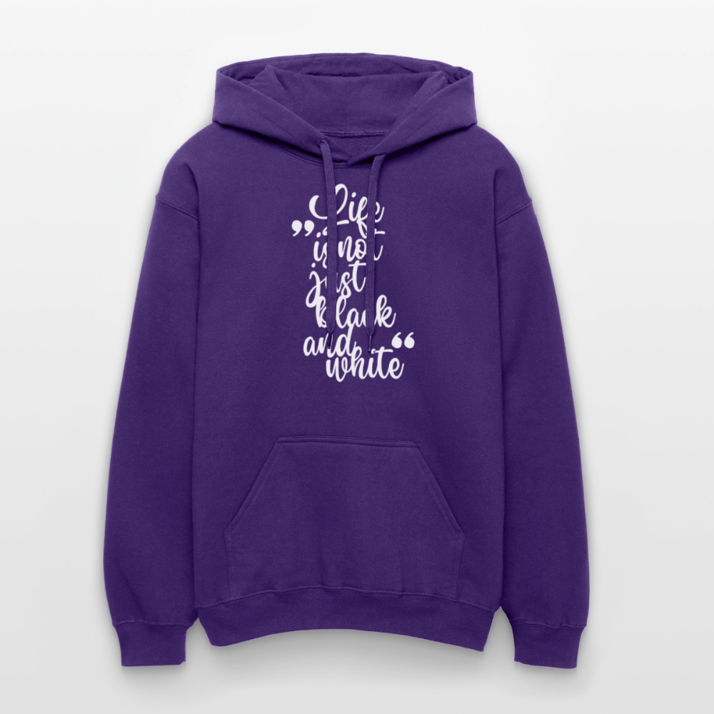 Life is not just black and white Hoodie White Edition - Lila