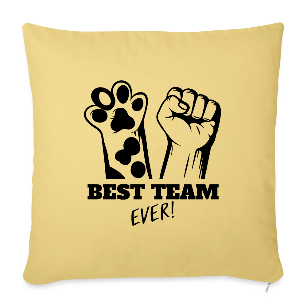Best Team Ever Kissen Black Edition - Hellgelb