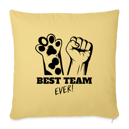 Best Team Ever Kissen Black Edition - Hellgelb