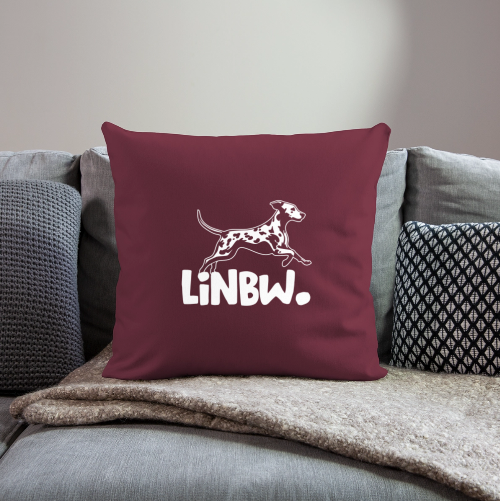 LiNBW. Kissen White Edition - Burgunderrot