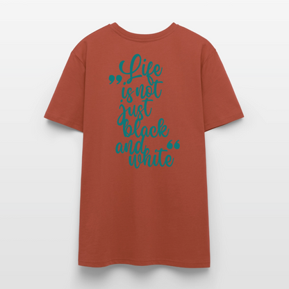 LiNBW. Unisex T-Shirt Premium Crew Blue Edition Life is not just black and white - LiNBW.