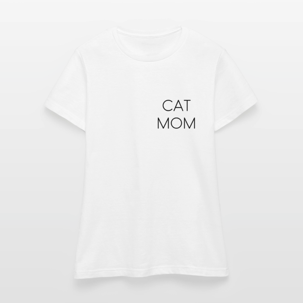 Pedro's T-Shirt CAT MOM Stolzes Personal einer Katze Black Edition - Weiß