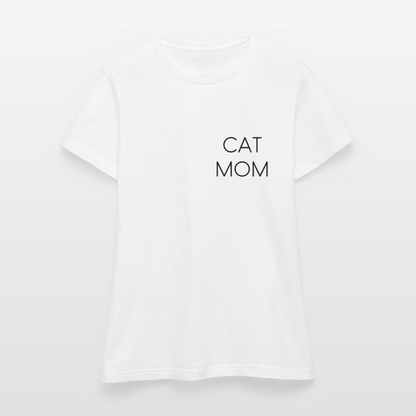 Pedro's T-Shirt CAT MOM Stolzes Personal einer Katze Black Edition - Weiß