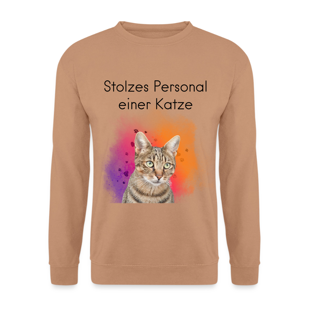 Pedro's Classic Pullover Stolzes Personal einer Katze Black Edition - Mocca