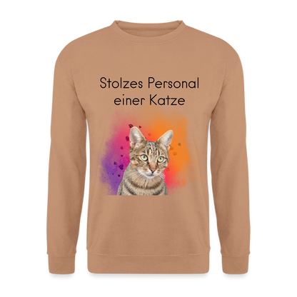 Pedro's Classic Pullover Stolzes Personal einer Katze Black Edition - Mocca