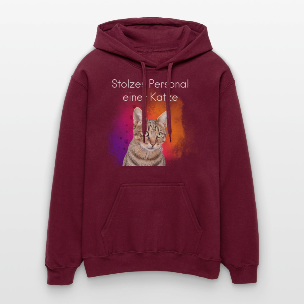 Pedro's Hoodie Stolzes Personal einer Katze White Edition - Maroon