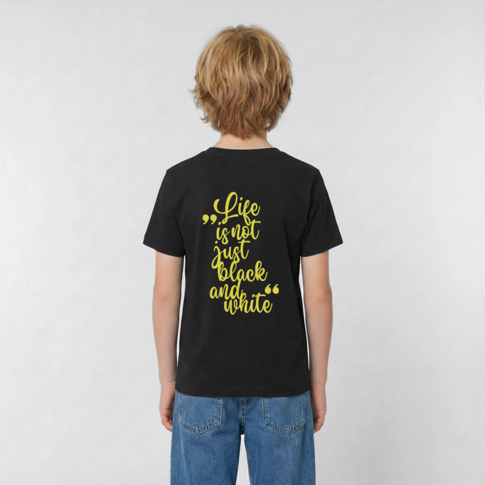 LiNBW. Crew T-Shirt Yellow Edition Life is not just black and white - Schwarz