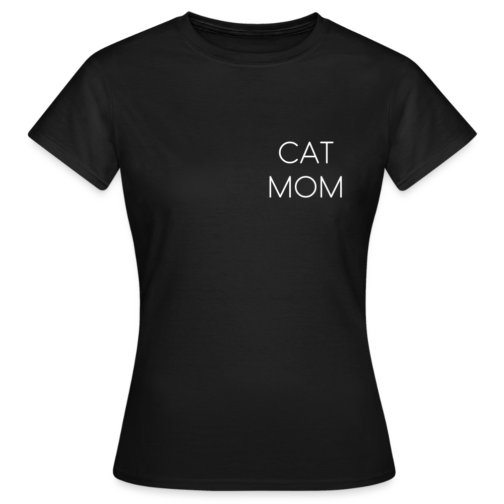 Pedro's T-Shirt CAT MOM Stolzes Personal einer Katze White Edition - Schwarz