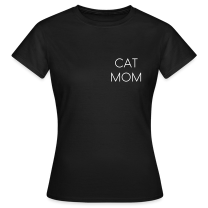 Pedro's T-Shirt CAT MOM Stolzes Personal einer Katze White Edition - Schwarz