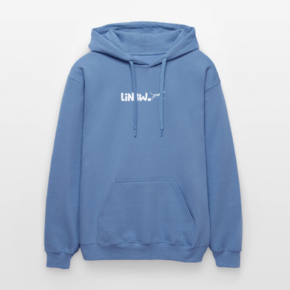 LiNBW. Crew Hoodie White Edition Life is not just black and white - Carolina Blue