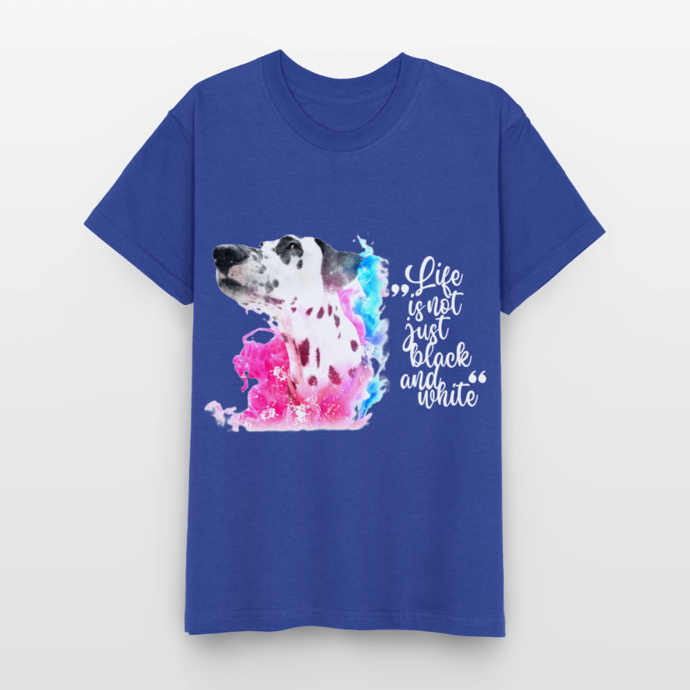 Boa's T-Shirt Splash White Edition Life is not just black and white - Royalblau
