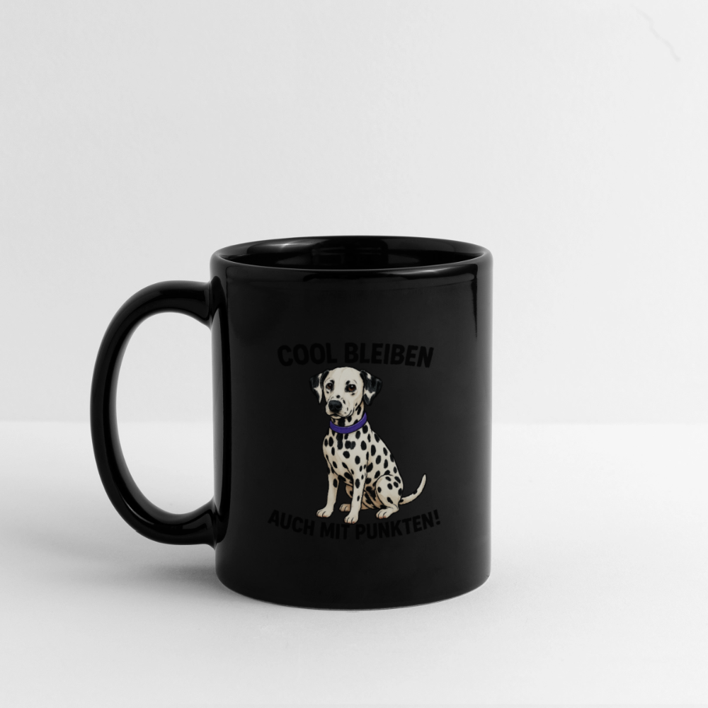Davina´s Keramiktasse Cool bleiben auch mit Punkten Black Edition - LiNBW.