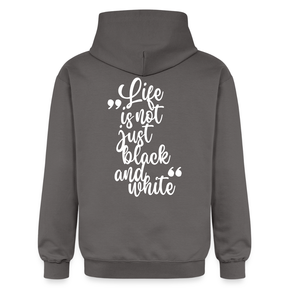 LiNBW. Crew Hoodie White Edition Life is not just black and white - Dunkelgrau