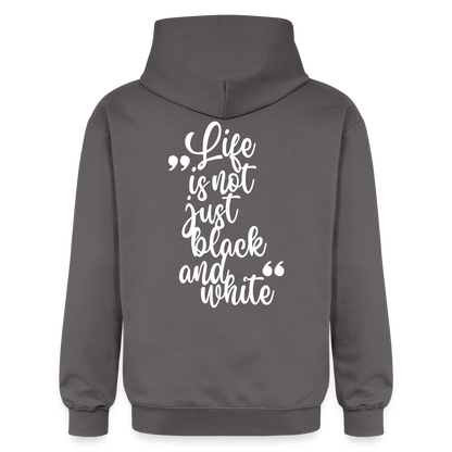 LiNBW. Crew Hoodie White Edition Life is not just black and white - Dunkelgrau
