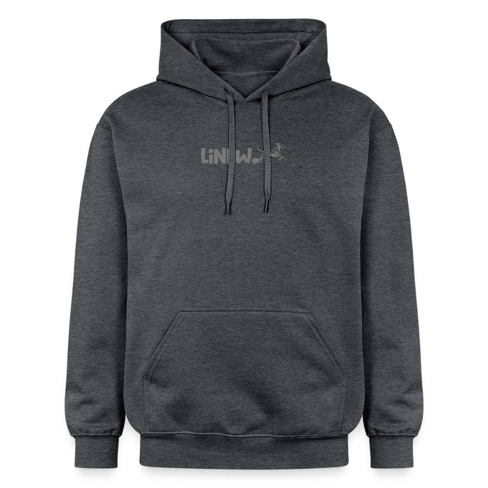 LiNBW. Crew Hoodie Grey Edition Life is not just black and white - Dunkelgrau meliert