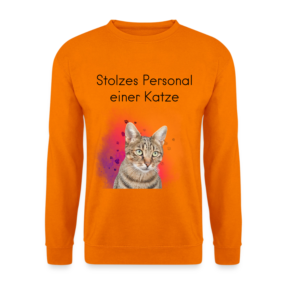 Pedro's Classic Pullover Stolzes Personal einer Katze Black Edition - Orange