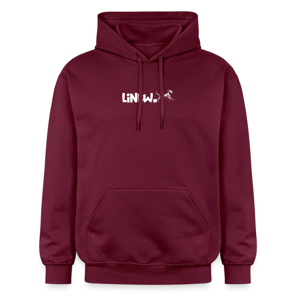 LiNBW. Crew Hoodie White Edition Life is not just black and white - Maroon
