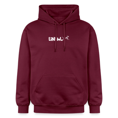 LiNBW. Crew Hoodie White Edition Life is not just black and white - Maroon