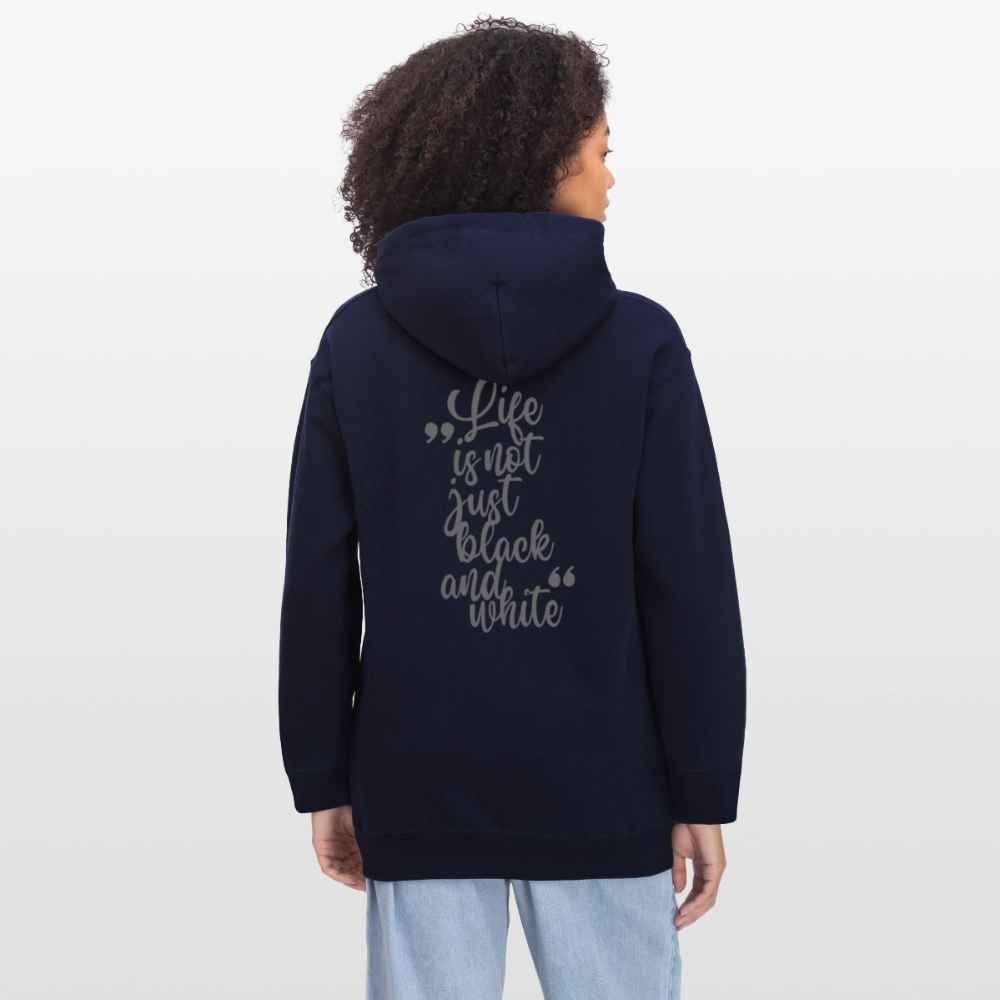 LiNBW. Crew Hoodie Grey Edition Life is not just black and white - Navy