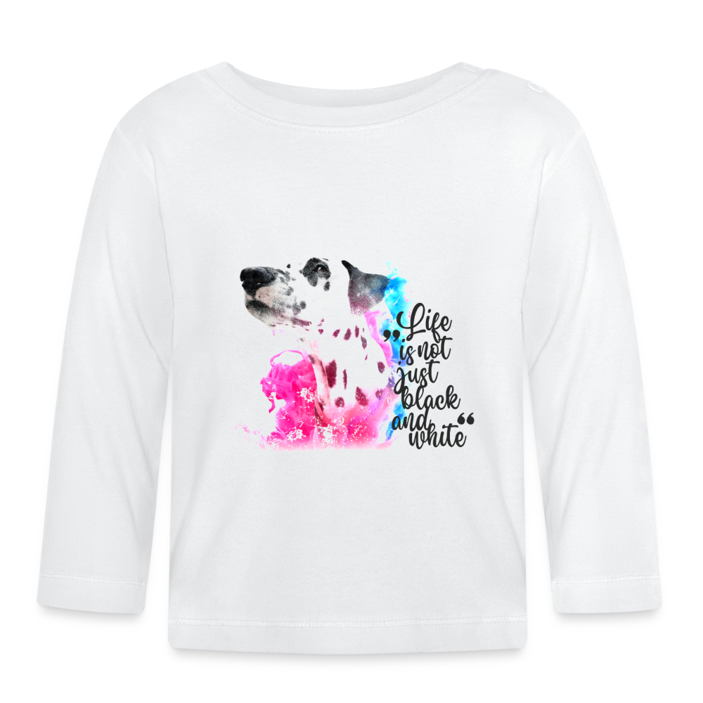 Boa´s Langarmshirt Splash Life is not just black and white - Weiß
