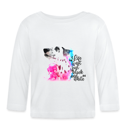 Boa´s Langarmshirt Splash Life is not just black and white - Weiß
