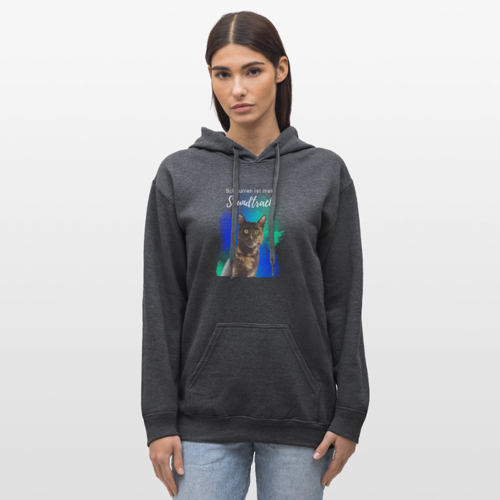 Nala's Hoodie Schnurren ist mein Soundtrack White Edition - Dunkelgrau meliert