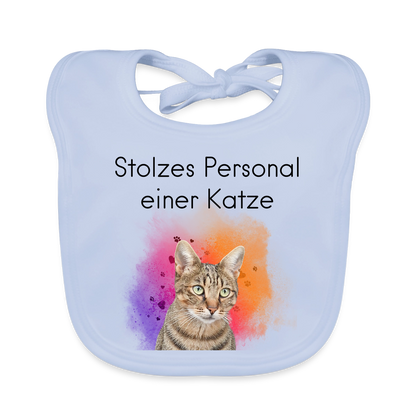 Pedro´s Lätzchen Stolzes Personal einer Katze - sky Blue