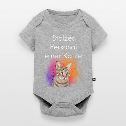 Pedro´s Kurzarm-Body Stolzes Personal einer Katze White Edition - LiNBW.