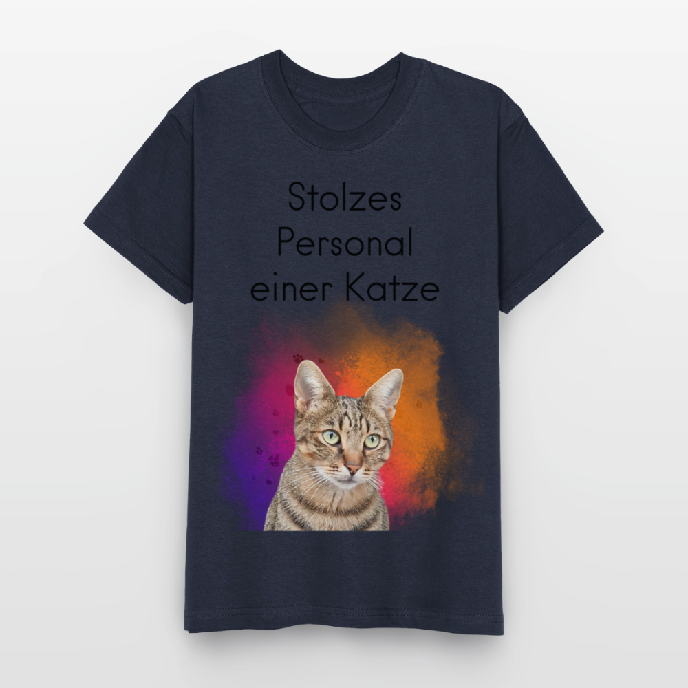 Pedro's T-Shirt Stolzes Personal einer Katze Black Edition - LiNBW.